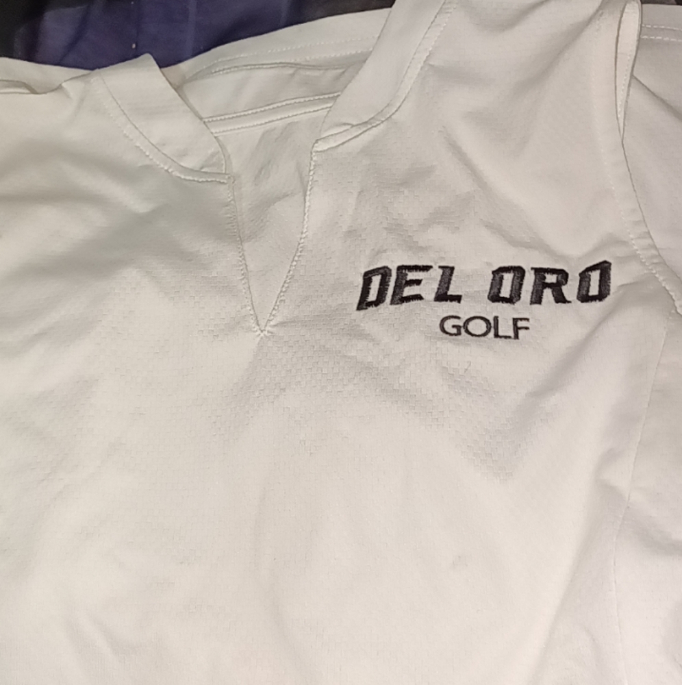 Woman's white golf tank top